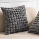 Plain Fur Throw Pillows